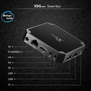 X96 Mini Amlogic S905W Android 7.1 4K TV Box Quad Core 2G16G su 2.4 G Wifi Paramą Netflix, 