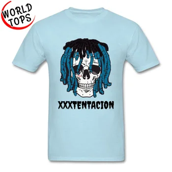 XXXTENTACION Skeletas Mirusiųjų Kaukolės Geek T Shirts Velykų Dieną Vyrai Cool Tshirts Medvilnės, O Kaklo Rap Rock Tee Marškinėliai Jaunimo