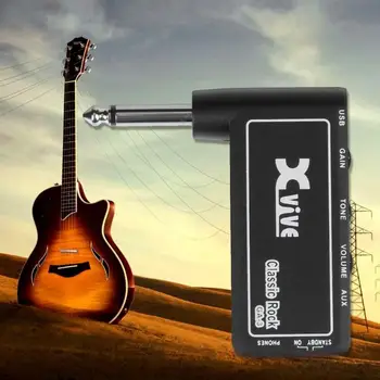 Xvive GA-3 Classic Rock Mini Nešiojamas Įkraunamas Elektrinė Gitara Prijungti Ausinių Stiprintuvas