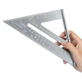 ZEAST 7 Colių Aliuminio Lydinio Matavimo Liniuotė Greičio Kvadrato Stogų Trikampio Kampas Matlankis Sieniniai Matavimo Įrankiai