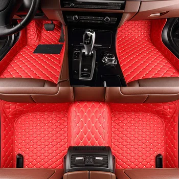 ZHAOYANHUA Pasirinktinis tilptų automobilių kilimėliai specialiai Ford Focus MK2 MK3 5D visi oro sunkiųjų kiliminė danga, kilimėliai, grindų įdėklai