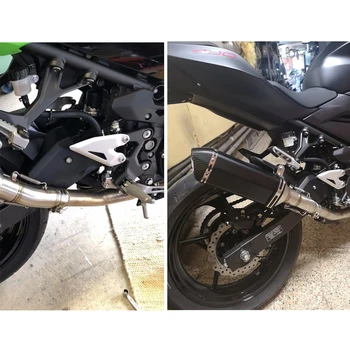 ZSDTRP Motociklo Išmetimo Vidurinis Vamzdis, Kawasaki Ninja 400 Z400 2008-2019 Vidurio Link Vamzdžio Slip-On Su Išmetimo Duslintuvo