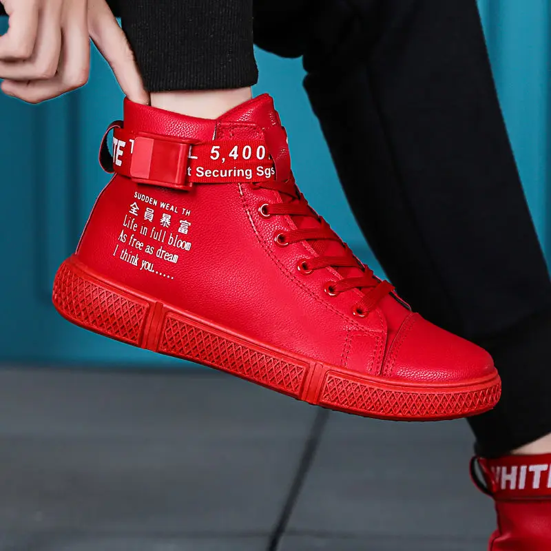Vyrų Mados Laisvalaikio Bateliai Aukšta Top Sneaker 2020 M. Pavasarį Moterų Batai Aukštos Kokybės Non-slip Vaikščioti Batų Raudona Juoda Zapatillas