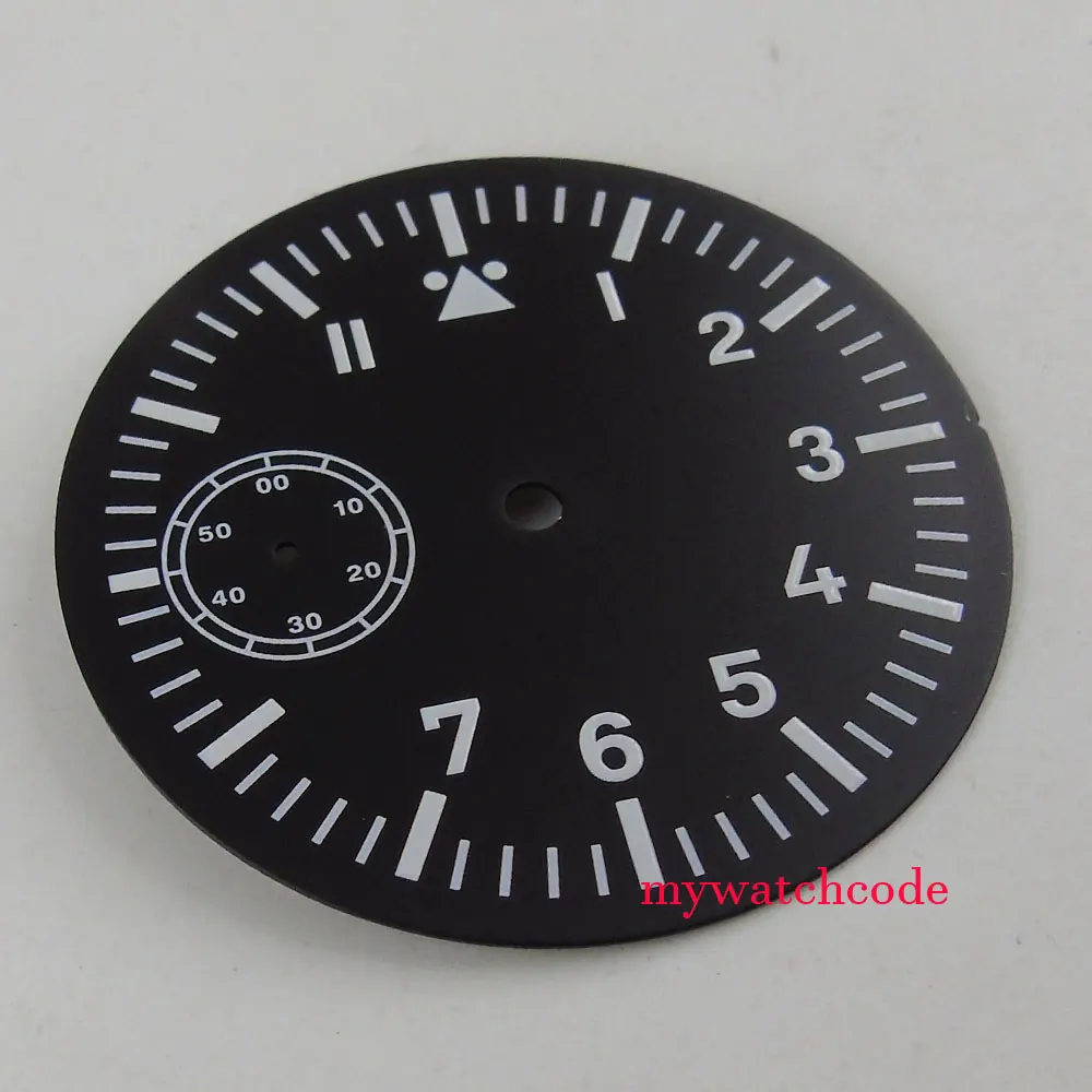 39.1 mm, Black Laikrodis Ciferblatas Šviesos Rinkimo Tinka ETA 6497 Mens Watch D55