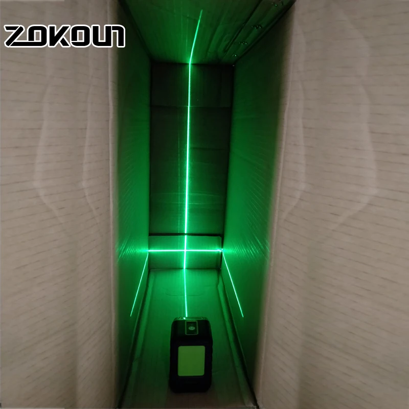 Zokoun CE sertifikuota rudenį, apsaugos gumos, kuriems velniop funkcinės 2 green Cross Linijos savaime išsilyginantis žalia linija lazerio lygis