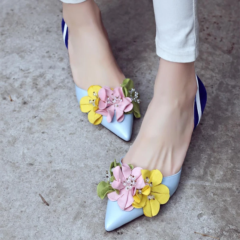 2016 suede gėlės rašybos spalvos plonas aukšti kulniukai nurodė uždaryti kojų PU odos bateliai moterims dizainerio mados elegantiškas paprasta batai