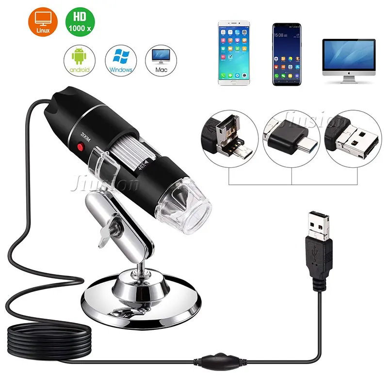 500X-1600X 8 LED Šviesos USB Skaitmeninis Mikroskopas Mini Kamera didinamasis stiklas эндоскоп Mini Kamera Elektroninių Endoskopą Mikro Kamera