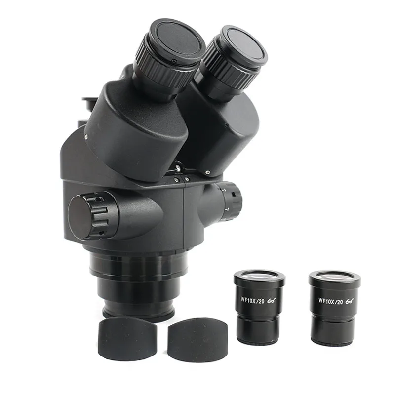 2020 Naujas 7X-45X Zoom vienu metu-židinio Trinokulinis Stereo Mikroskopas, Galvos+Pora Platus Vaizdas WF10X/20 Okuliaro Lęšio
