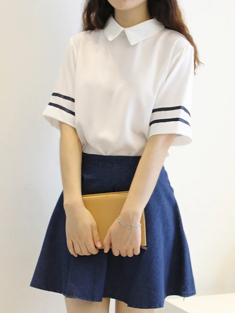 Japonijos mokyklinę Uniformą Mergaitėms JK Tamsiai Džinsinio audinio Sijonas Sailor Vienodas Kolegijos Studentai Cosplay Kostiumai