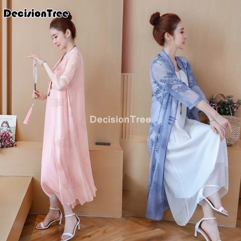 2021 kinų suknelė qipao kostiumas medvilnės skalbiniai cheongsam dviejų dalių 