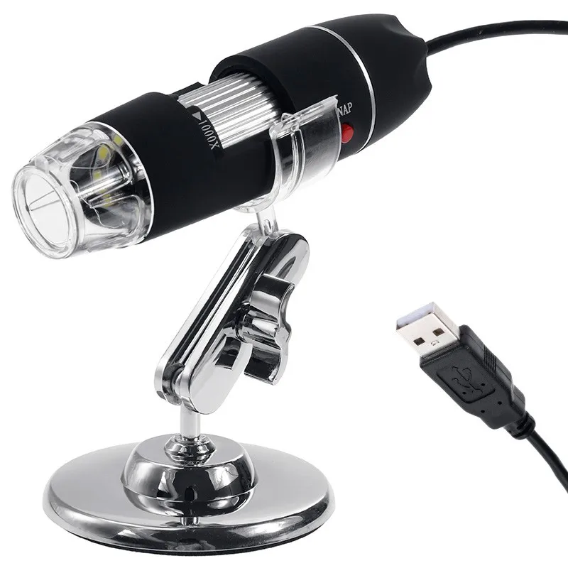 Mega Pikselių 500X 1000X 1600X 8 LED Skaitmeninį USB Mikroskopą, motininės plokštės remontas, didinamasis stiklas Elektroninių Stereo USB Endoskopą Fotoaparatas