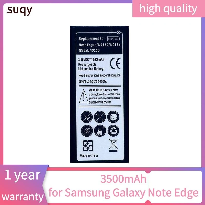 Suqy Baterija skirta Galaxy Note Krašto N915 N915F N915A N915T N915K/L/S N915V N915G N9150 Bateria 