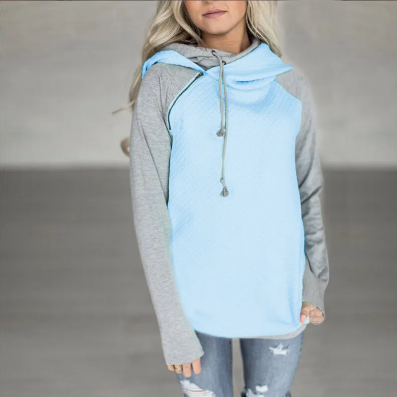 Elegantiškas 2019 m. Rudenį, Žiemą Hooeded Palaidinukė Moterų Kratinys ilgomis Rankovėmis Megztinis Streetwear Kišenėje Medvilnės Mišinys Hoodies S-XXL