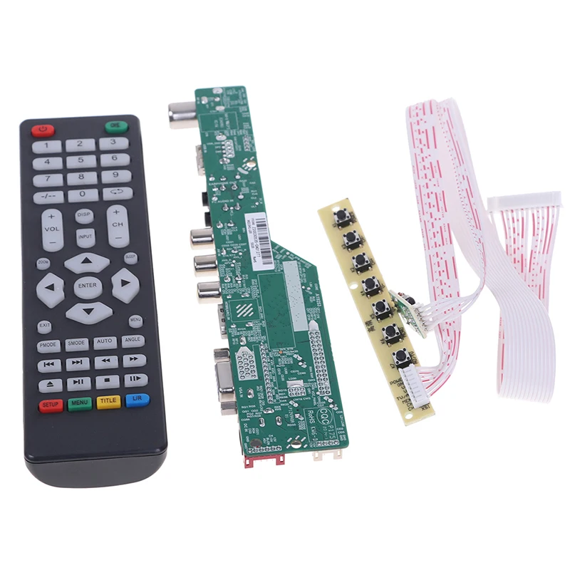 T. V53.03 Universalus LCD TV Valdiklio Tvarkyklę Valdybos V53 Analoginės TV TV/AV/PC/HDMI suderinamus/USB Media Plokštė