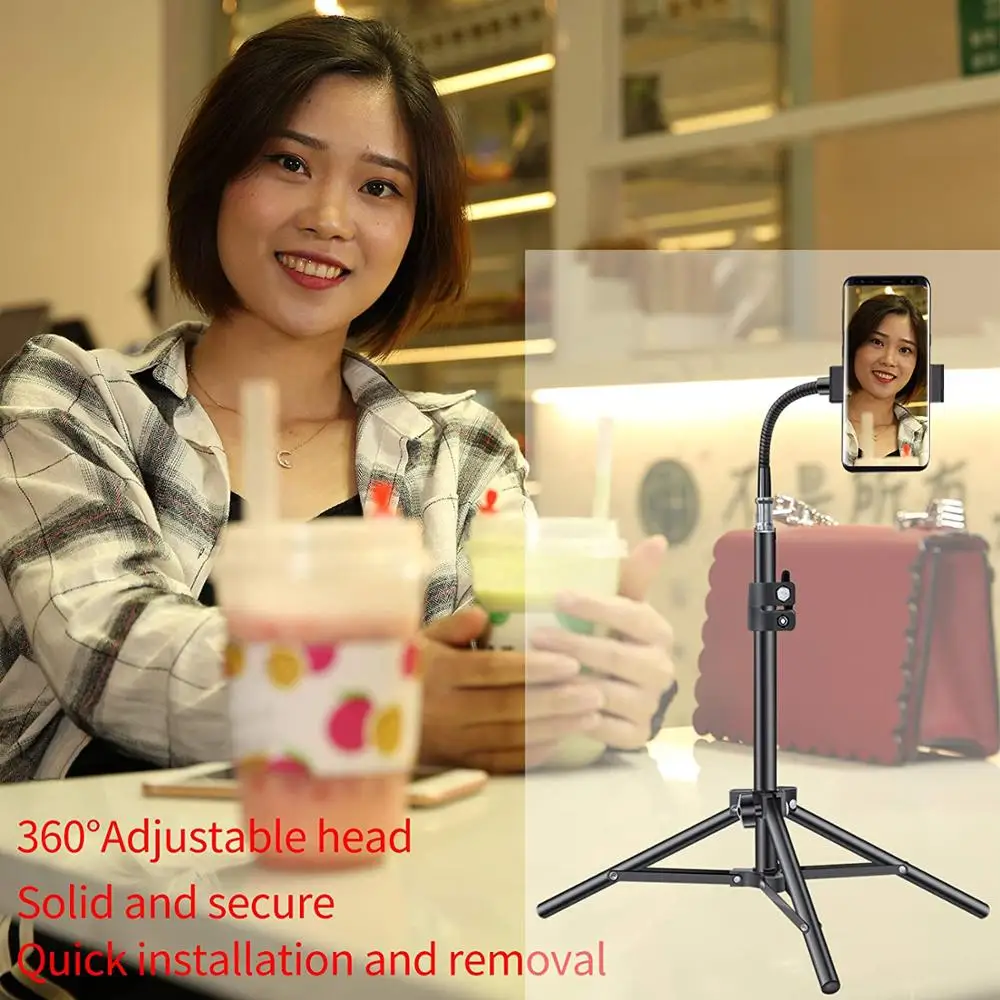 0,5 m Nešiojamų Aliumininiai Telefono DSL gyvos Kameros trikojis stovas Mount Skaitmeninio Fotoaparato Trikojo Paramos LED šviesos Žiedas 
