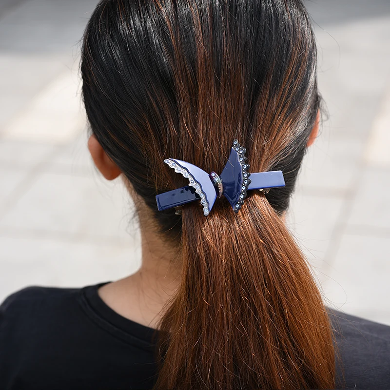 Moterų plaukų aksesuarai mielas plaukų įrašą drugelis plaukų barrettes už gilrs kalnų krištolas plaukų aksesuarai moterims