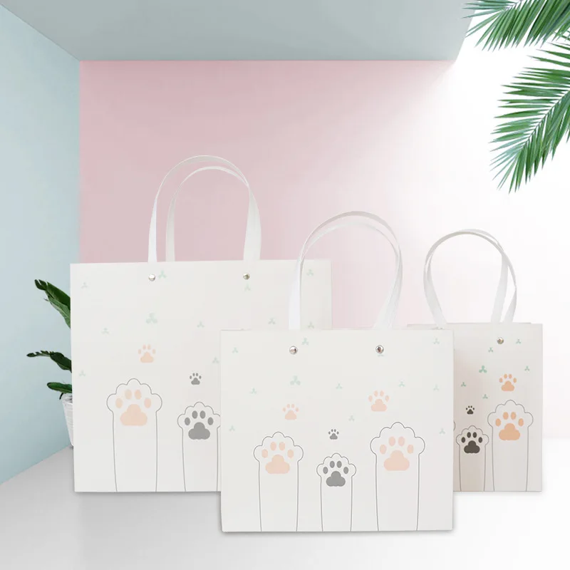 10vnt animacinių filmų gyvūnų Kačių vaikų dienos dovanų maišelį, Baby Shower Gimtadienio krikšto Nešiojamų saldainiai popieriniai maišeliai dovanos упаковка
