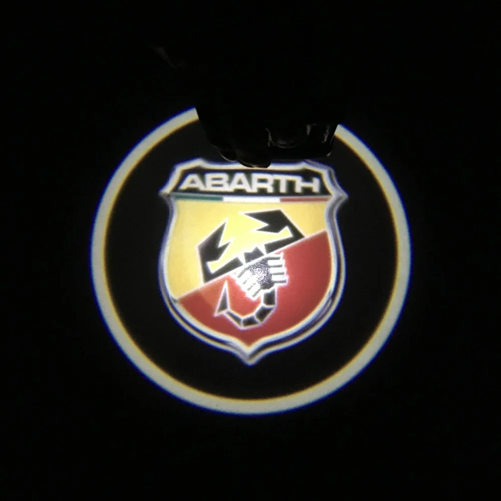 2vnt skirti ABARTH LED Automobilio Duris Sveiki atvykę Šviesos Logotipas Projektorius už Abarth