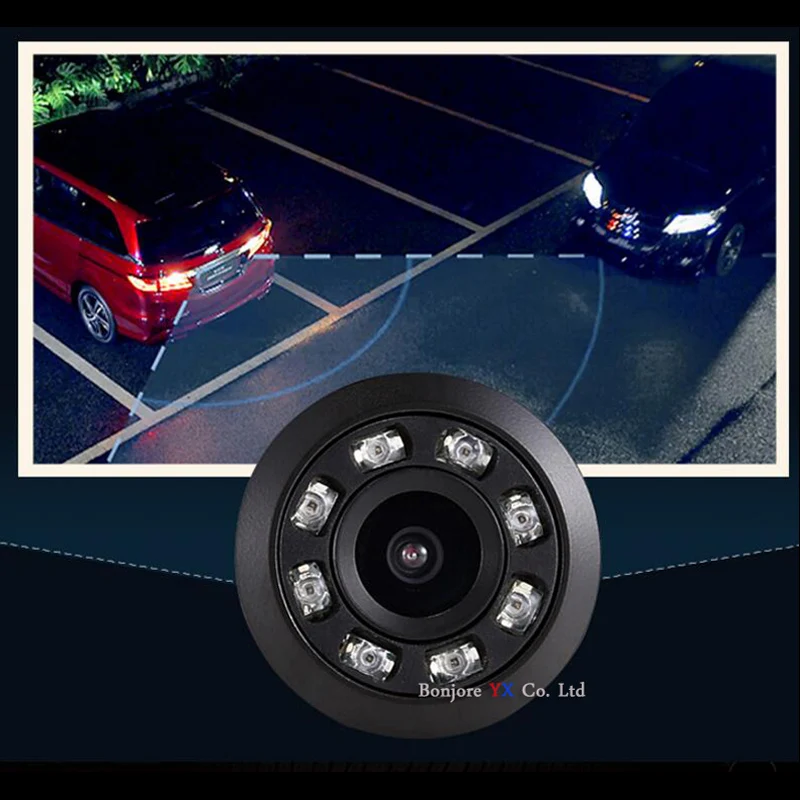 Koorinwoo Univeral Dinaminis Trajektorija automobilio Statymo Sistema, Automobilio Galinio vaizdo Kamera Atsarginės 8 IR Šviesos Naktinio Matymo Atvirkštinio Vaizdo Kamera