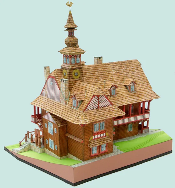 3D popieriaus dėlionė pastato modelis žaislas čekija beskid j. Kalnai Viešbutis Mamenka garsaus kurti rankų darbo dovana 1pc