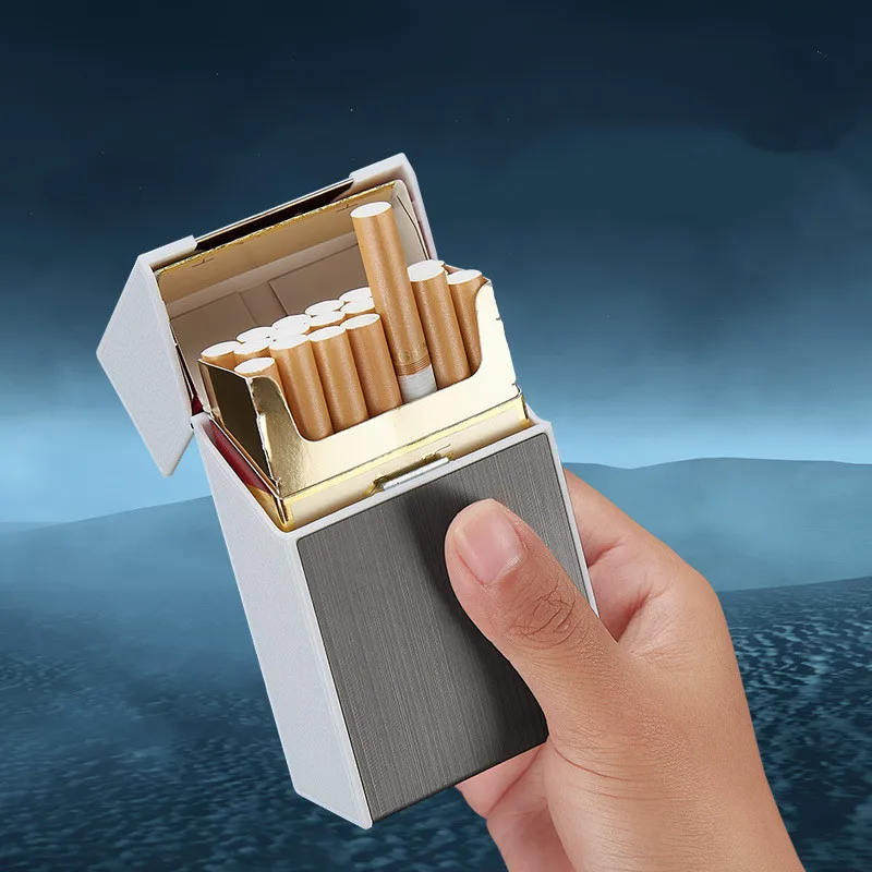 Nešiojamų 20pcs Cigarečių Savininko Vandeniui Cigarečių Dėžutė USB Įkrovimo Flameless Vėjo Lengvesni Vyrų Dovanos