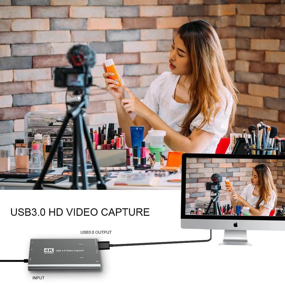 KuWFi Užfiksuoti Kortelės 1080p 60fps Live Transliacijos HDMI USB 3.0 4K Užfiksuoti Kortelės Xbox Vienas, PS4, Wii, Nintendo Jungiklis