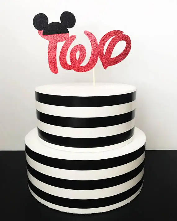 Oh - twodles - du gimtadienio tortas topper - pelės tortas topper lyčių, amžiaus tortas topper