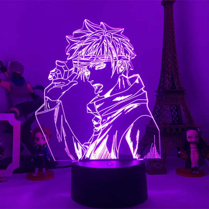 Anime Džiudžiutsu Kaisen LED Nakties Šviesos Gojo Satoru Modelio Dizainą Lempos Anime Mėgėjams Miegamojo Puošmena Gimtadienio Dovanos Lašas Laivybos