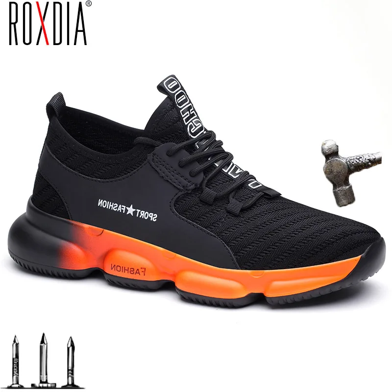 ROXDIA Mados vyrų saugos avalynė moterims, darbas sportbačiai plieno toe cap kvėpuojantis lauko batų plius dydis 36-48 naujas prekės ženklas RXM631