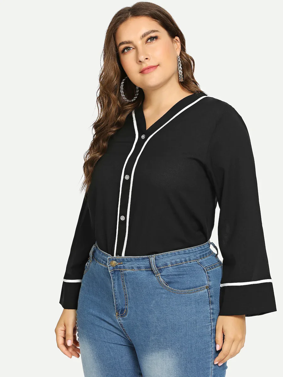 2021 marškinėliai Karšto pardavimo Slim Šifono moterų Plius dydis 5XL XXXXL Viršūnes Dabar Atsitiktinis Viršūnes Šifono V-Kaklo Palaidinė vyriški drabužiai