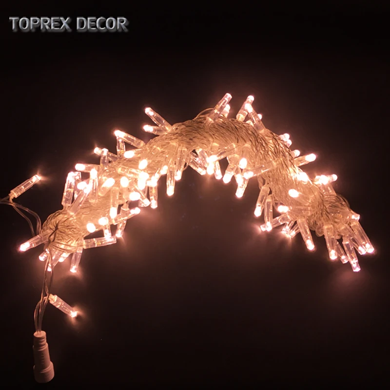Toprex 32,8 pėdų Rose gold LED styginių šviesos kalėdų dekoracijos, lauko led grandinės vestuvių dekoravimas kalėdos garliava