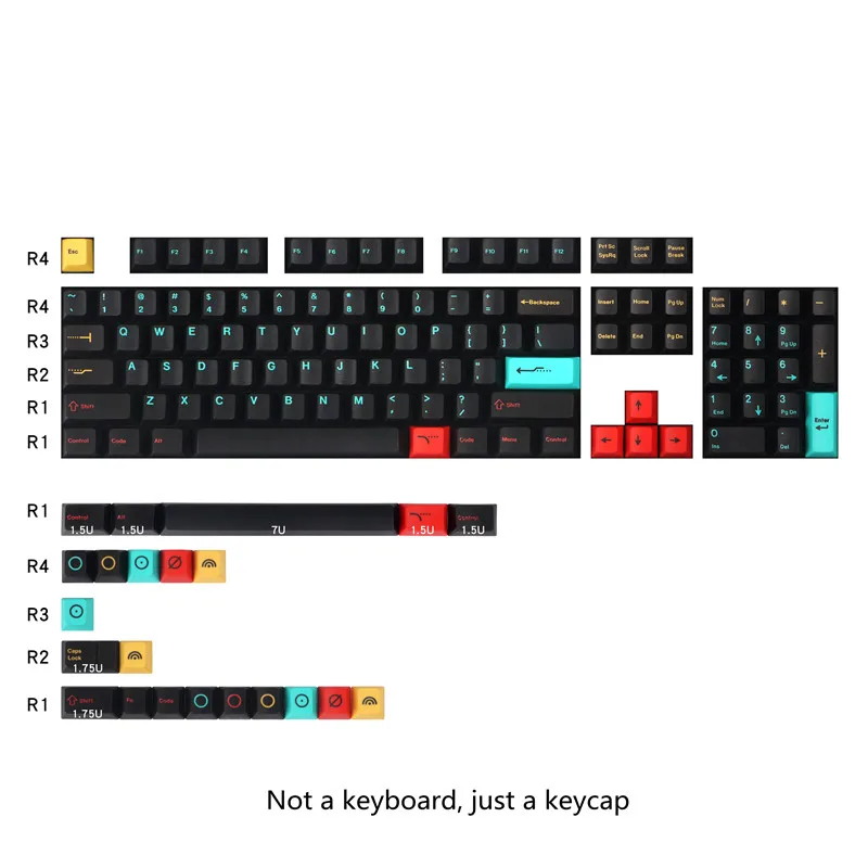 LEORY Mechaninė Klaviatūra Keycap Originalus Aukštis 87 104 Klavišą Padėtį, Asmeninį Dizaino Sublimacijos BPT Keycap (Ne Klaviatūra)