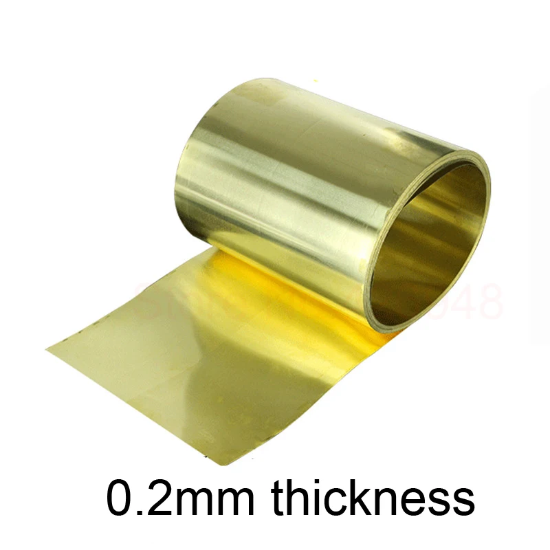 Naujas Plonas latten skrajoti aukso žalvario lapas Geltonas vario folija, Žalvario skardos 0.2 mm, storis 200 mm plotis žalvario juostelės