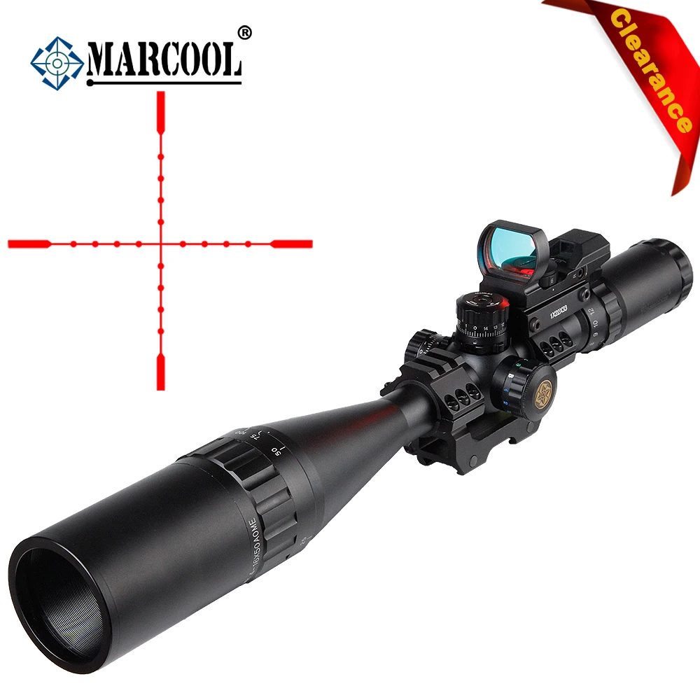 Marcool 4-16x50 AOIRGBL Optinis Tikslas Kolimatorius Akyse ginklo luneta žaidimas Para Airsoft Oro Patrankas Šautuvas taikymo Sritis Ginklų Red Dot Medžioklės