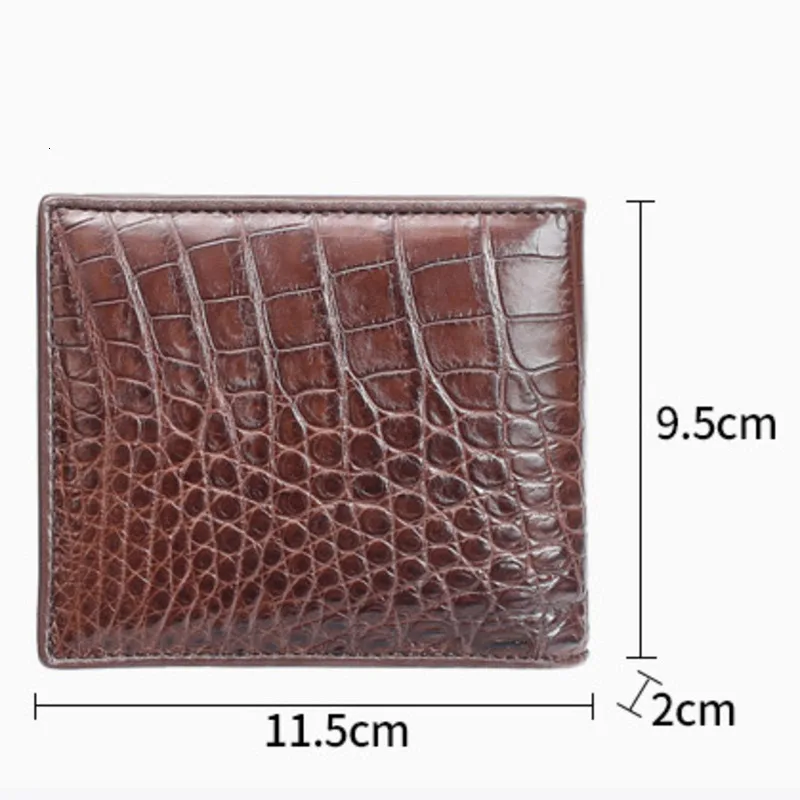 Tailando krokodilo odos ruda piniginė vyrų verslo odos trumpas juodas sankabos krepšys multi-card krokodilas piniginės vyrų nemokamas pristatymas