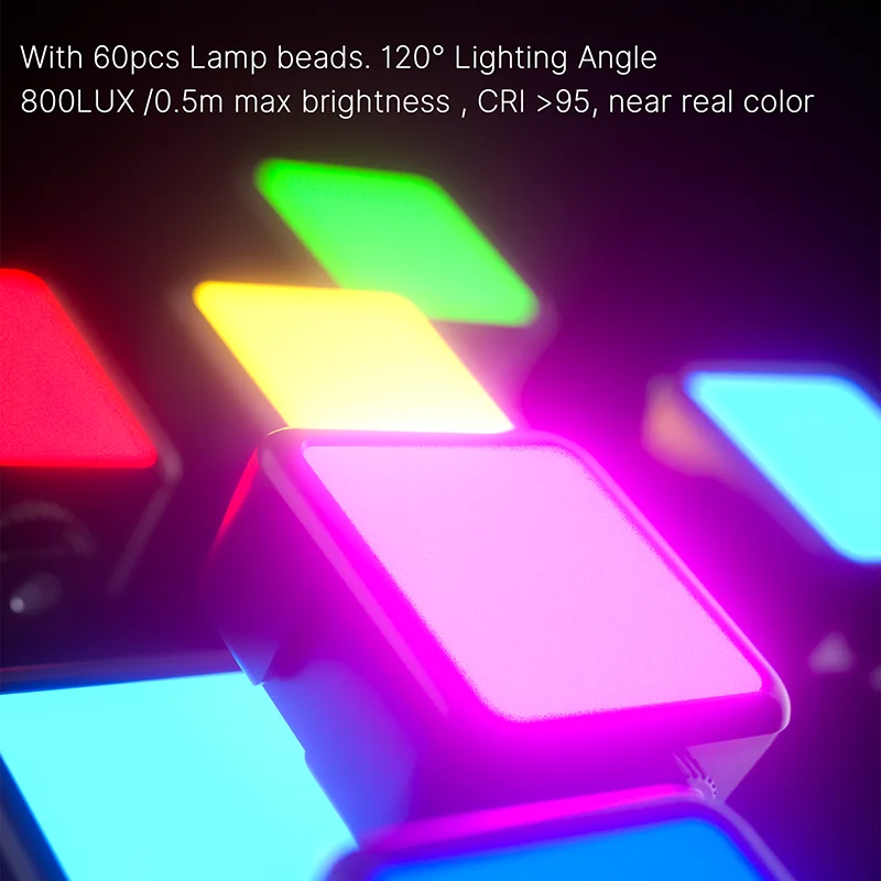 Ulanzi VL49 Mini RGB LED Vaizdo Šviesos 2000mAh 2500K-9000K Nešiojamų fotografijos Šviesos Vlog Užpildyti Šviesos VEIDRODINIAI SLR Fotoaparatas Lempos