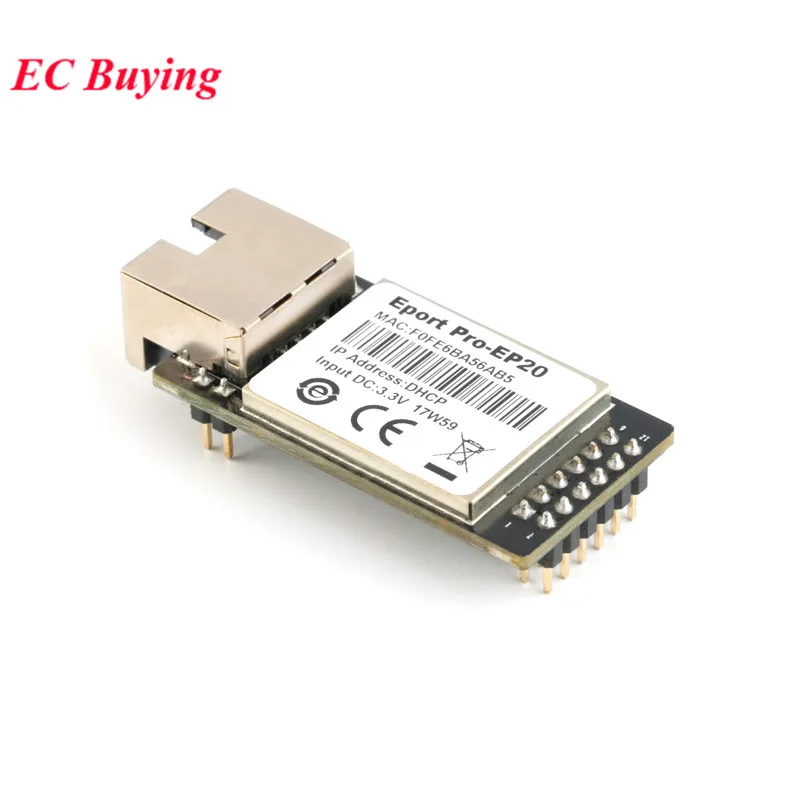 EP20 Eport Pro-EP20 Linux Tinklo Serverio Port TTL Serijos Ethernet Įterptųjų Modulis 3.3 V TCP IP Telnet Modbus MCU 2MB Flash