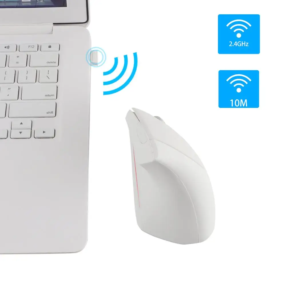 Ergonomiškas Vertikalus Pelė 2,4 Ghz Wireless Optical Mouse Pro Nešiojamas KOMPIUTERIS 1600 DPI USB Kompiuterinių Žaidimų Pelių Mause Office Home