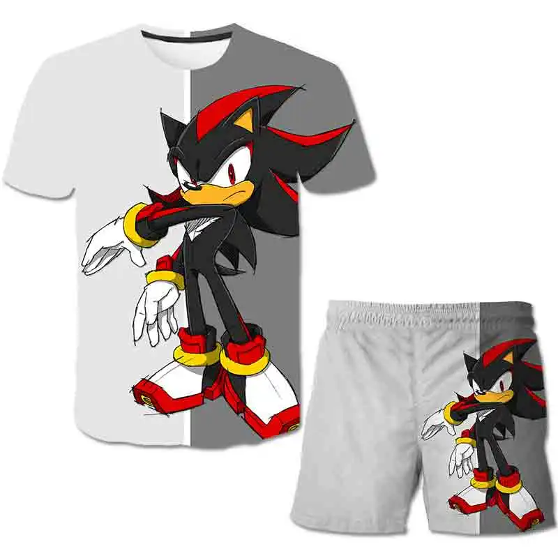 2020 3D sonic Berniukai tiktų marškinėliai, Sonic the Hedgehog Vaikams drabužių Mergaičių paltai Kostiumas Vaikų vasaros Nustatyti cool Baby Berniukas šortai