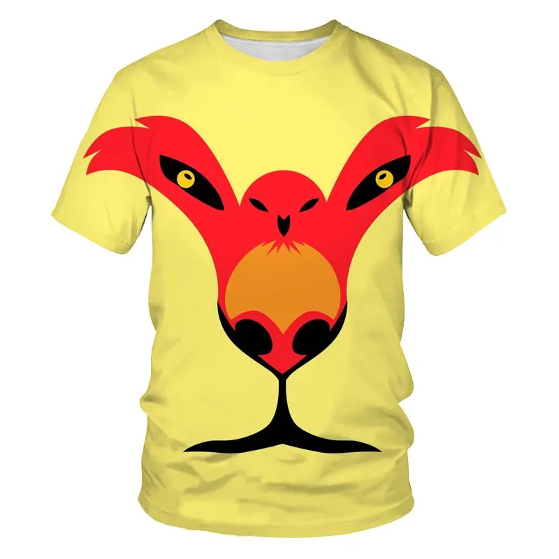 Mados naujų vasaros liūtas apranga, vyriški T-shirt 3d spausdinimo atsitiktinis gyvūnų šaltas akis prarasti trumpas rankovėmis marškinėlius, O-neck t marškinėliai vyrams viršų