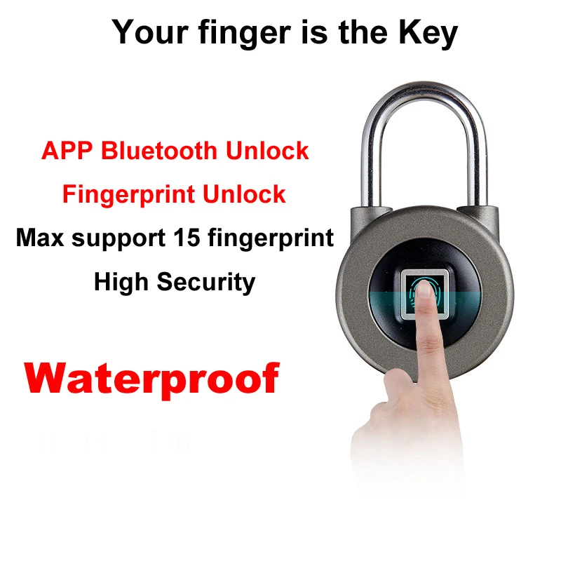 Smart Bluetooth Spynos, pirštų Atspaudų ir Telefono APP Atrakinti Vandeniui IP66 Apsaugos Durų Užraktas Bagažo/Spintos/Stalčių/Bike M3