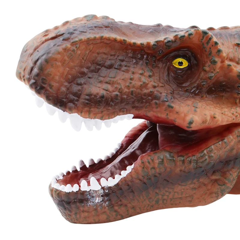 Realus Dinozaurų Duomenys Vertus Lėlės Pirštinės Minkštos Gumos, Vinilo Gyvūnų Ryklys Karvės Galva Veiksmų Piršto Dinozaurų Modelis Žaislai