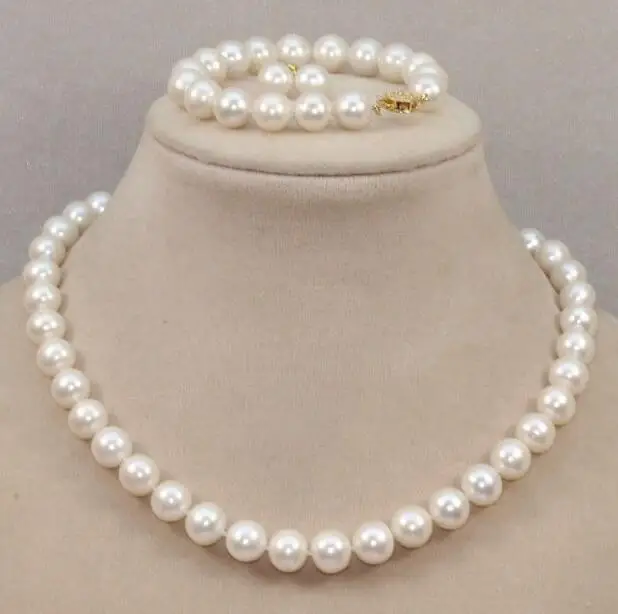 Pearl juvelyrika Nustatyti NUSTATYTI gamtinių kultūringas gėlo vandens perlų 8-9mm balta juoda rausva karoliai 18 