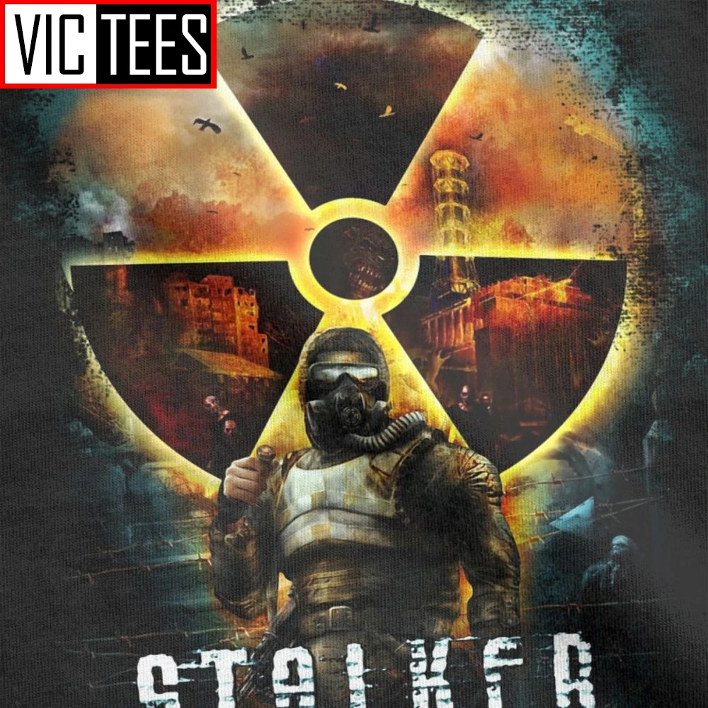 Atsitiktinis Tees Marškinėliai Stalker Shadow of ernobyl Kietas Vyrų T Marškinėliai vyriški Organnic Medvilnės Vyrų Kietas Marškinėliai Apvalios Apykaklės