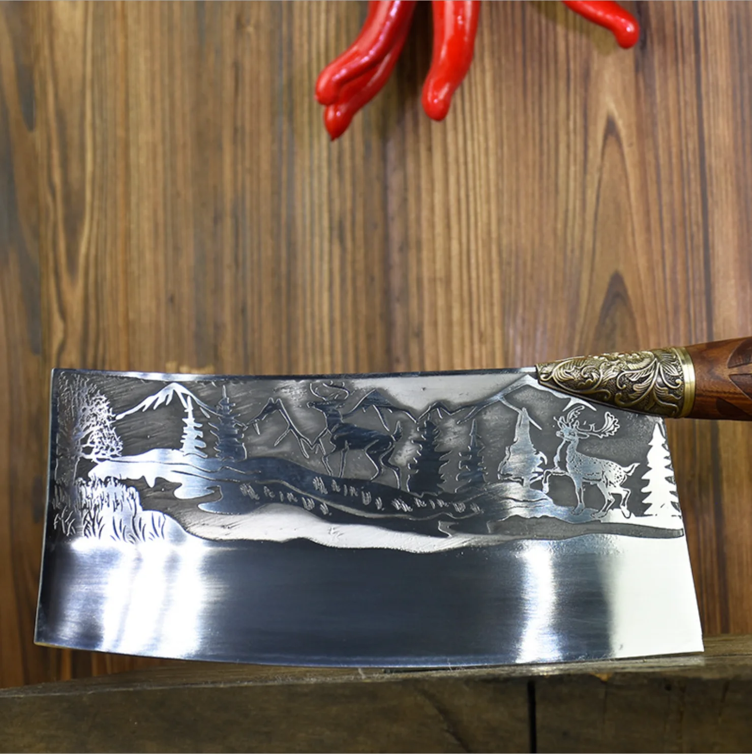 Mažasis Virėjas Kaltiniai Kinų virėjo peilis suprato, mėsos peilis rankų darbo fiksuotu cleaver Daržovių cutter Virimo įrankiai, reikmenys