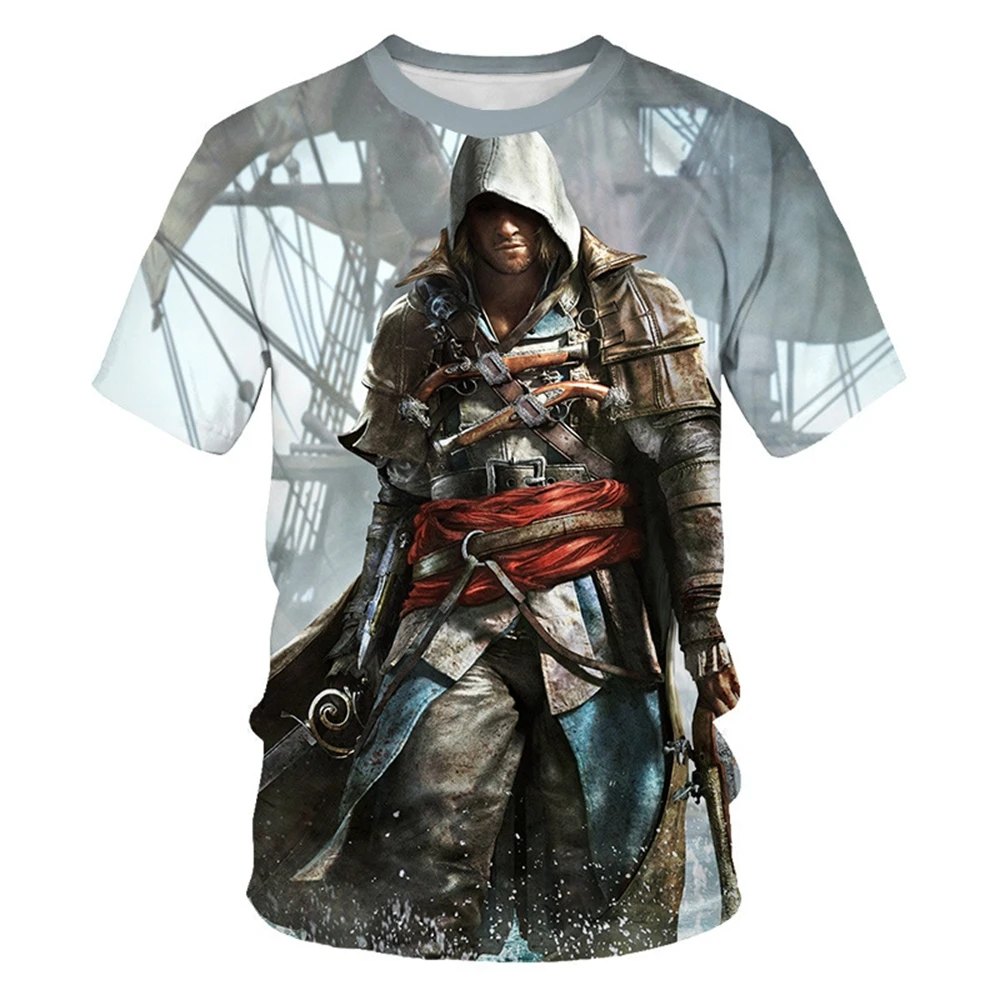 2020 metų Vasaros asmenybės žaidimas žmogaus T-shirt 3D spausdinimo Assassin ' s Creed kūrybos atsitiktinis didelio dydžio trumparankoviai negabaritinių marškinėliai