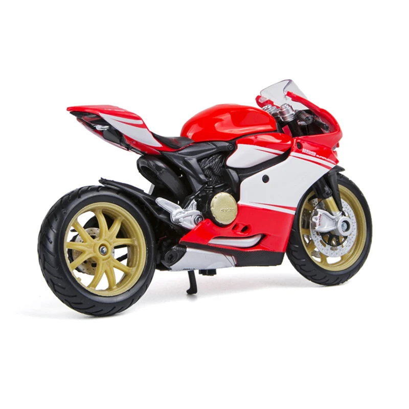 Maisto 1:18 Motociklų Modeliai Ducati 1199 Superleggera Red&White Diecast Moto Miniatiūriniai Lenktynių Žaislas Dovanų Kolekcija