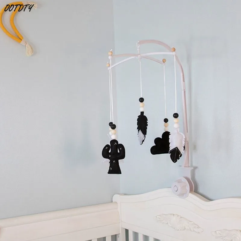 OOTDTY Kūdikių Šiaurės Mediniai Karoliukai Vėjo Varpeliais Lovelę Lovos Bell Mobiliojo Barškučių, Vaikų Kambarys, Kabantys Žaislai, Papuošalai