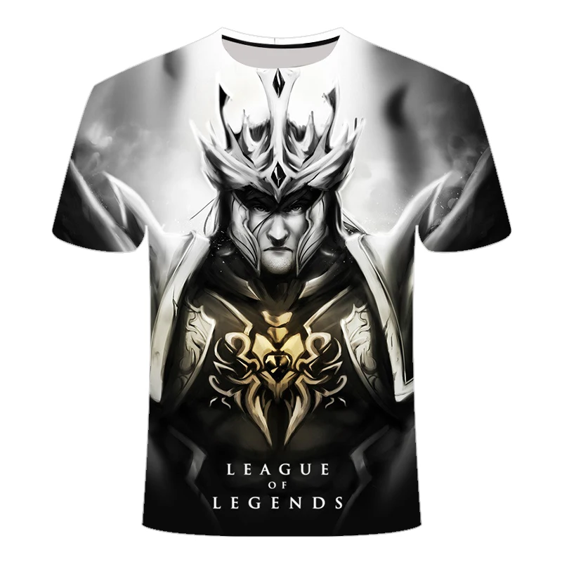 2020 Naujas Tamsiai stiliaus 3D Lygos legendų marškinėliai Yasuo Jarvan IV Susukti Likimas E-sporto klubą, drabužiai vyrams, moterų LOL t-shirt