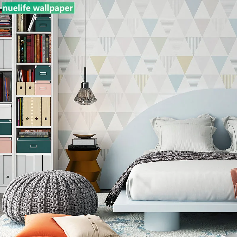 Modernios geometrinės spalvos deimanto modelis tapetai miegamajame parduotuvė tyrimas kambarį, TV foną, neaustinių ekrano užsklanda